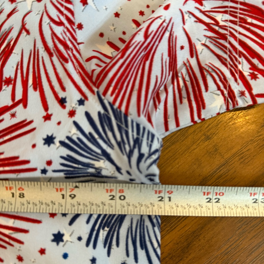 One Resolution Fireworks shirt mens M button up polo 4th of July red blue summer - Picture 5 of 8